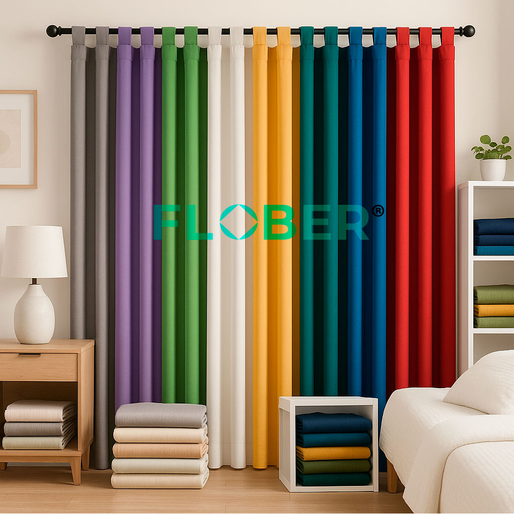 JUEGO DE CORTINAS LARGAS EN TELA TROPICAL PREMIUM (INCLUYE 2 PAÑOS DE PESADO 200x135cm APROX. CADA PAÑO)