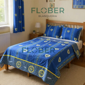 2, 2 ½ y FULL SIZE - JUEGO DE SÁBANAS FUTBOL CLUB BOCA JUNIORS