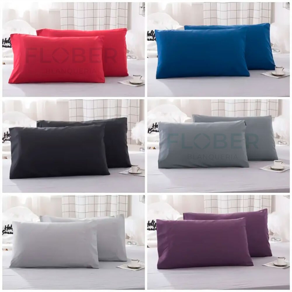 Medidas 75x45cm c/u: Fundas De Almohadas Pack x2 Americanas Importadas