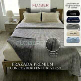 Para 2, 2 ½ y Full Size: Frazada Con Cordero Premium Lisas Relieve Acanalado 3