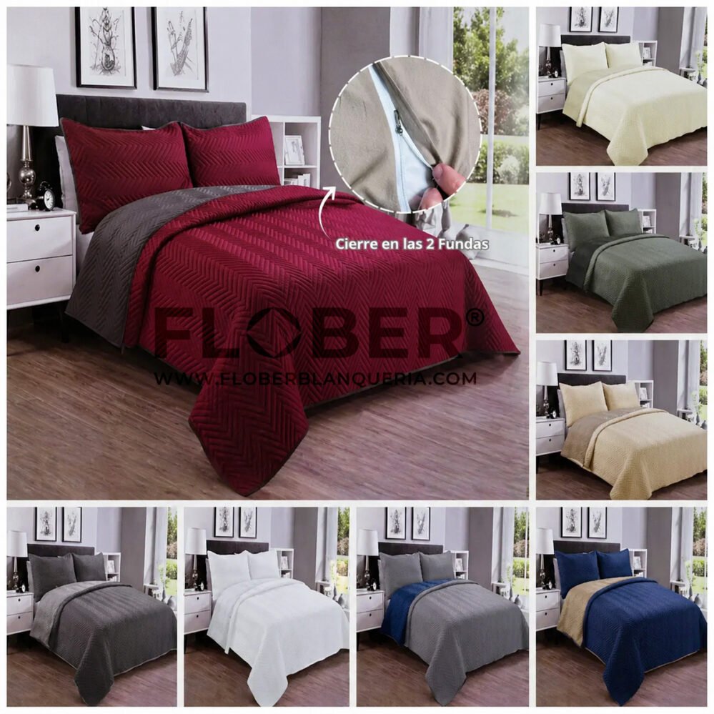 Para King y Queen Size: Cubrecama Cover Micromatelase Importada Con 2 Fundones Para King y Queen Size: Cubrecama Cover Micromatelase Importada Con 2 Fundones 2