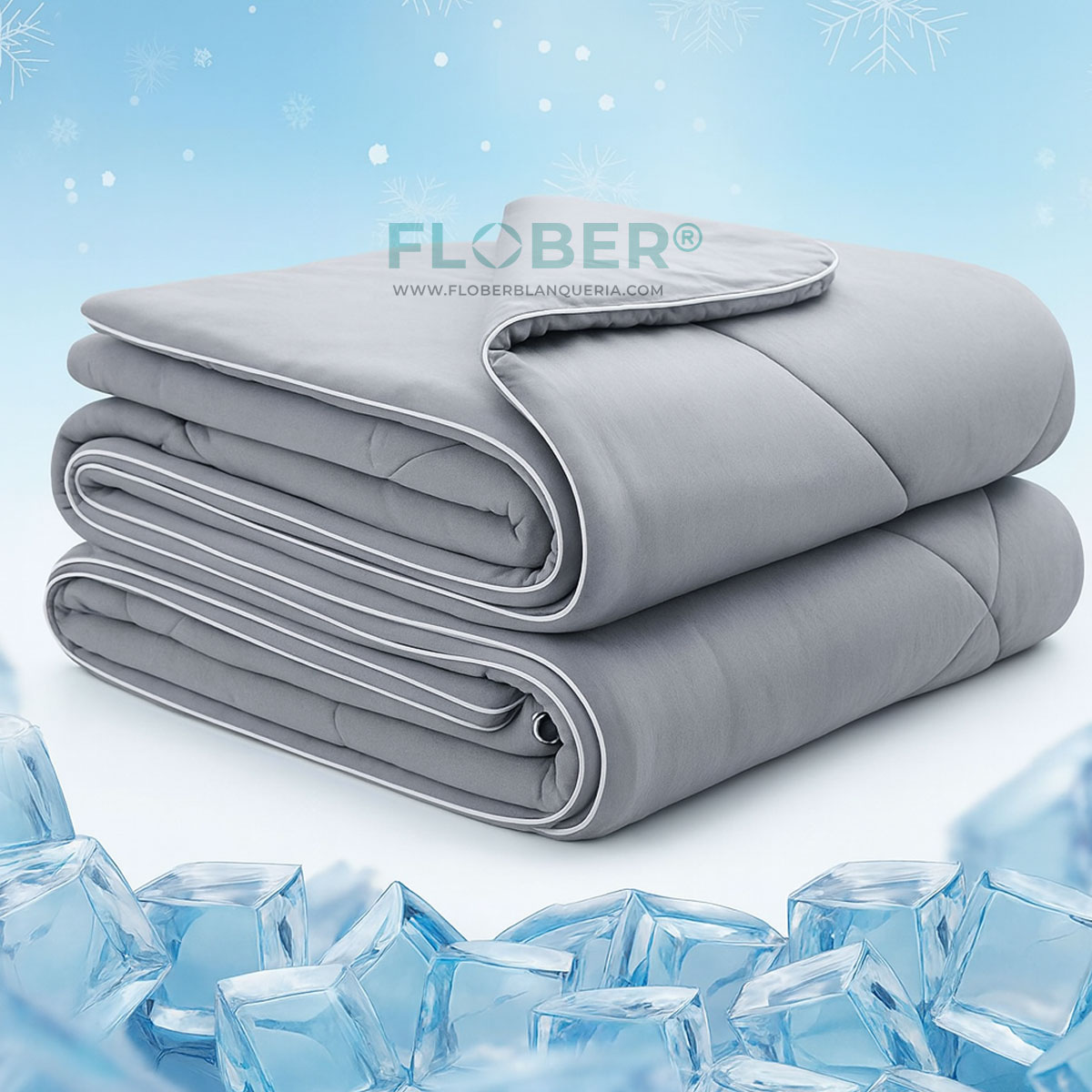 2 PLAZAS Y FULL SIZE - CUBRECAMA REFRESCANTE EFECTO FRIO, LA ORIGINAL!!