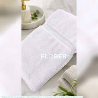 Medidas 85x45cm: Toalla Blanca FLOBER Puro Algodón con Guarda Medidas 85x45cm: Toalla Blanca FLOBER Puro Algodón con Guarda 13