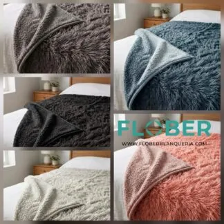 Para 1, 1 ½ Plaza y Twin Size: Frazada Nordica Pelo Largo con Cordero Premium, Medidas Reales! 11