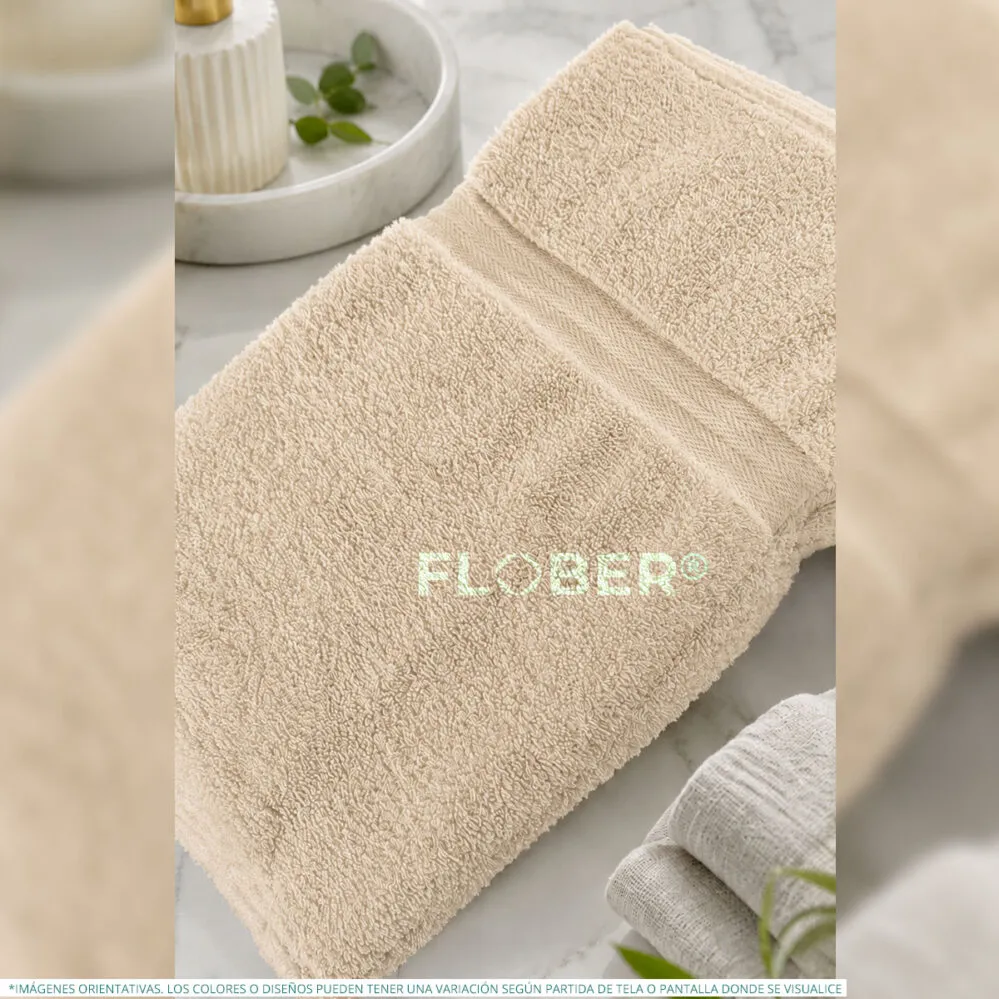 Medidas 85x55cm: Toalla FLOBER Puro Algodón con Guarda 2