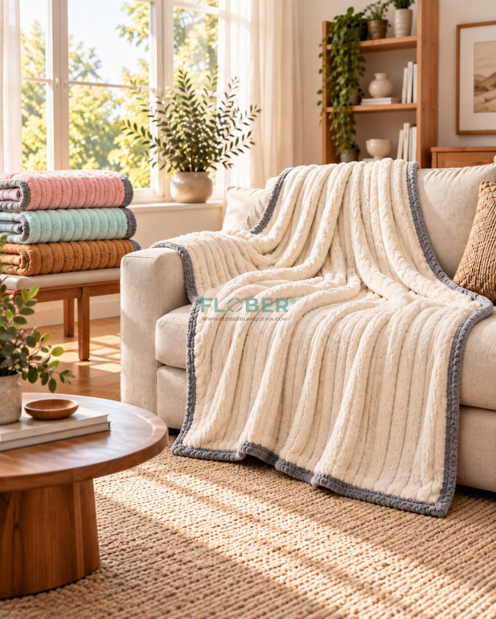 Para Queen Size: Manta Cubrecama Super Suave con Relieve 1